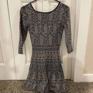 Zara Long Sleece Pattern Dress